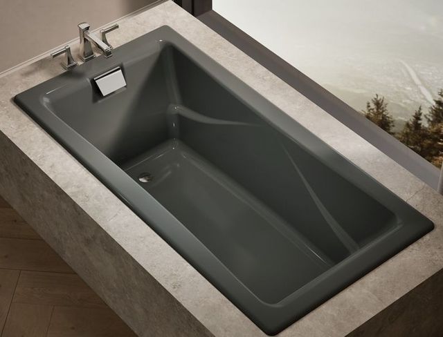 KOHLER® Tea-for-Two® Thunder Gray 72" x 36" Drop-In Bath-4