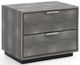 VIG Furniture Modrest Dynasty Dark Shagreen/Stainless Steel 2-Drawer Nightstand-0