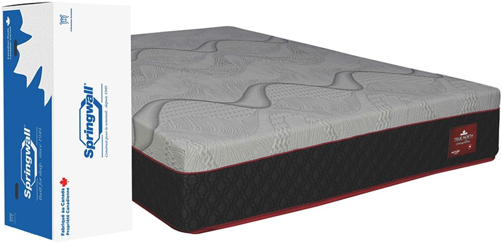 Springwall True North Chiropractic Glacier 12 Hybrid Medium Plush Smooth Top King Mattress in a Box McLellan BrandSource Home Furnishings