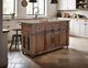 International Furniture Direct Parota Brown Kitchen Island-1