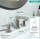 Hansgrohe Metris Brushed Nickel 1.2 GPM Widespread Faucet with Pop-Up Drain-3
