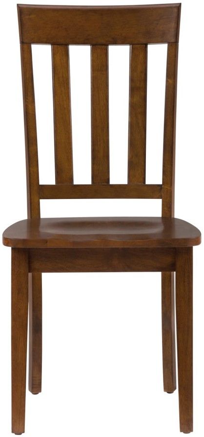 Jofran Inc. Simplicity Caramel Slatback Dining Side Chair-2