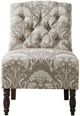 Olliix by Madison Park Taupe Lola Tufted Armless Chair-0