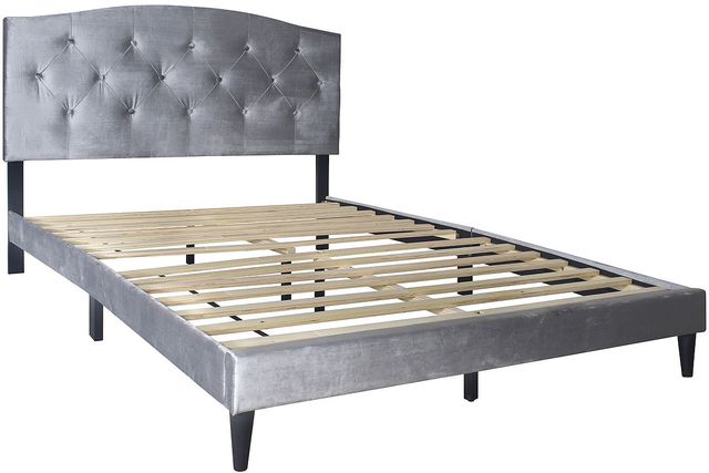 Fashion Bed Group Lion Grey King Upholstered Bed-0