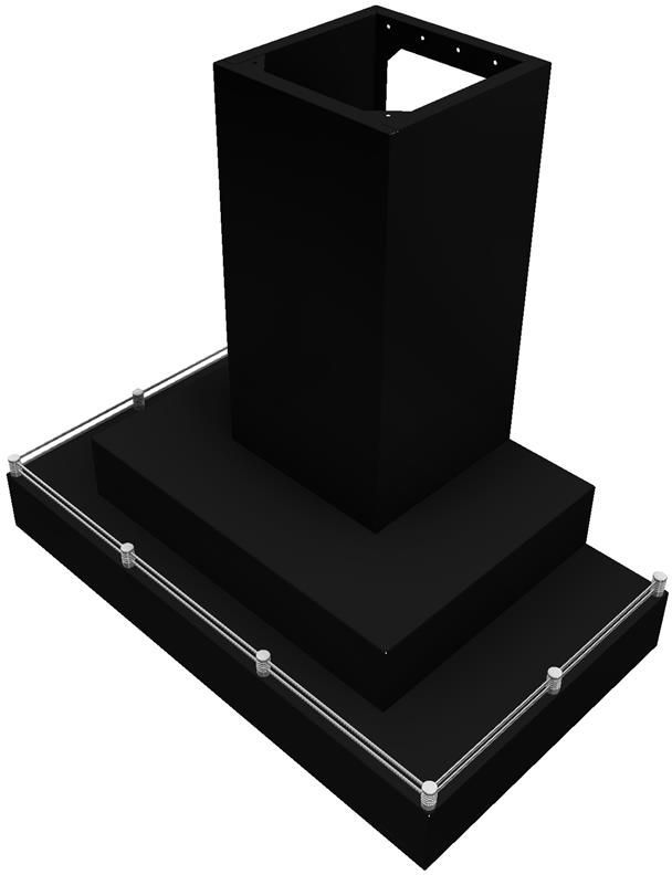 Vent-A-Hood® 36" Black Contemporary Wall Mount Range Hood-1