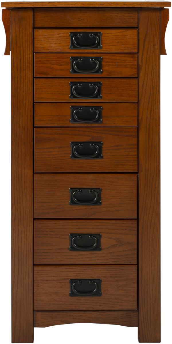 Powell® Anna Lee Mission Oak Jewelry Armoire-3