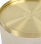 Uttermost® Circuit Brushed Brass Accent Table with White Base-3