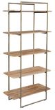 Bassett Mirror Adrienne Antique Brass/Brown Etagere-0