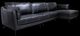 Mazin Furniture Recife 3-Piece Black Right-Arm Facing Sectional and Chaise-0