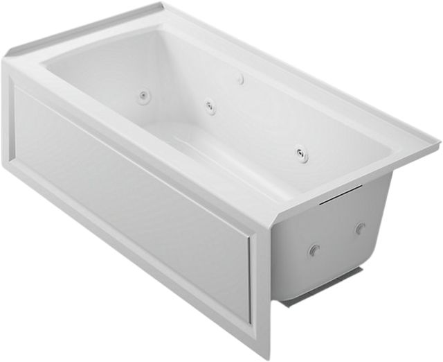 KOHLER® Archer® Ice Gray 60" x 30" Alcove Whirlpool Bath with Bask® Heated Surface - Right Drain-0