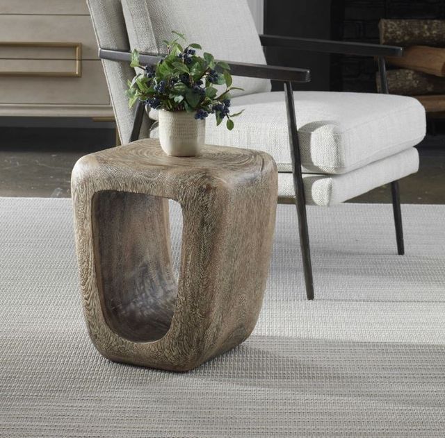 Uttermost® Loophole Bleached Wash Accent Stool-1