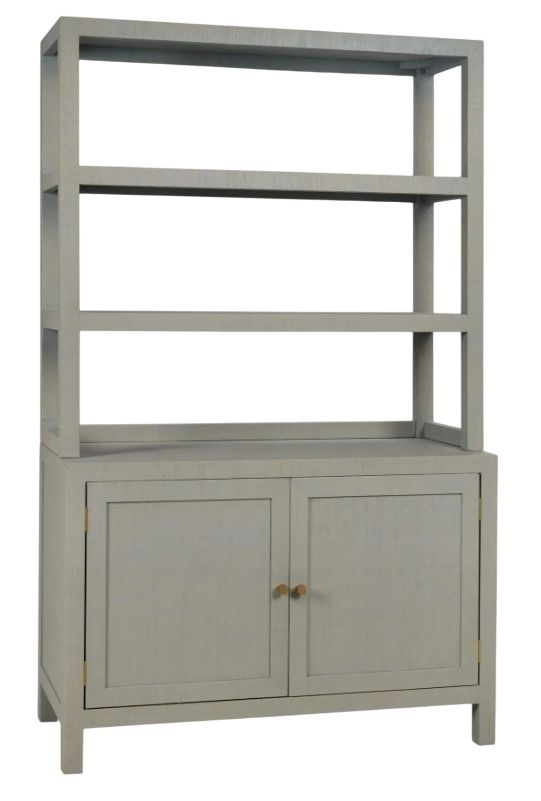 Bramble Customizable Kagu 2-Door Open Hutch-0