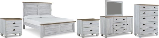 Signature Design by Ashley® Haven Bay 6-Piece Two-Tone King Panel Bed Set-0