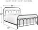 Signature Design by Ashley® Nashburg Black Queen Metal Rod Bed-2