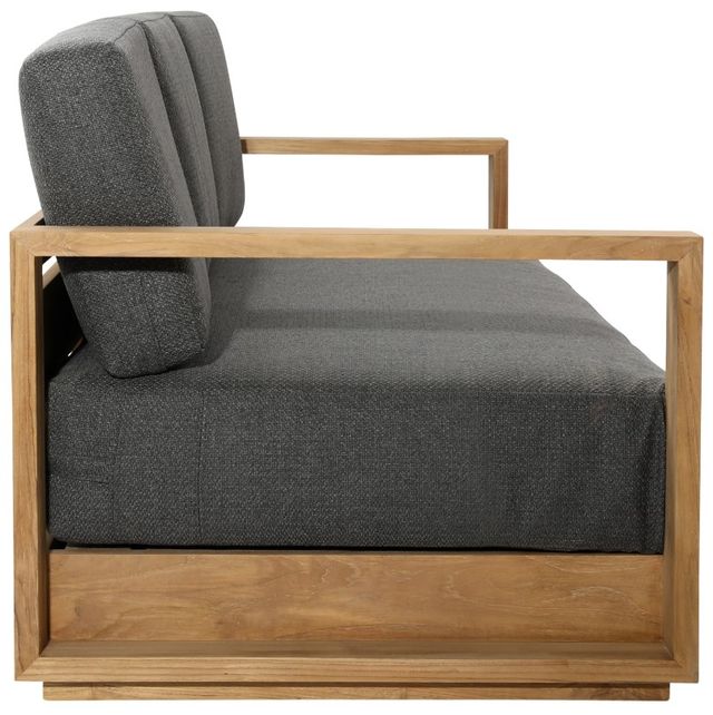 Dovetail Furniture Darlene Charcoal/Natural Fabric/Teak Outdoor Sofa -3