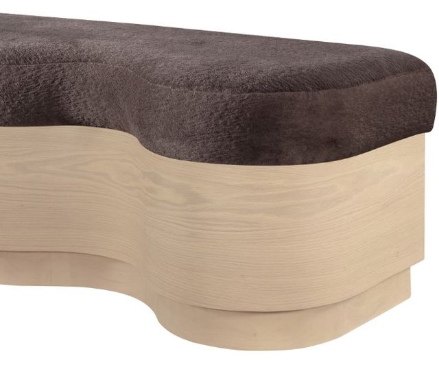 Meridian Furniture Savoy Brown/Natural Upholstered Bench-3
