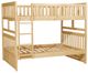 Homelegance® Bartly Natural Pine Full/Full Bunk Bed-3
