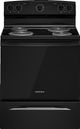 Amana® 30" Black Freestanding Electric Range with SpillSaver™ Upswept Cooktop and Easy Clean Glass Door-0
