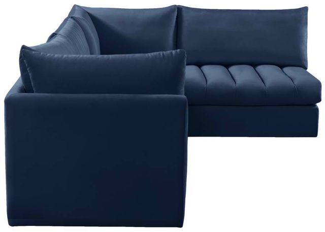 Meridian Furniture Jacob 4-Piece Navy Velvet Modular Sectional Set-2