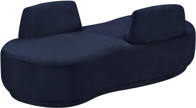 Meridian Furniture Argyle Navy Chenille Fabric Chaise-0