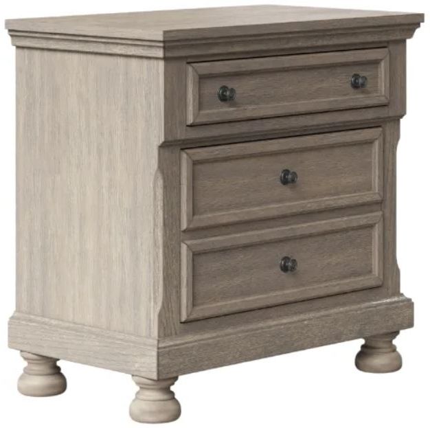 Bernards Prescott Gray Nightstand-0