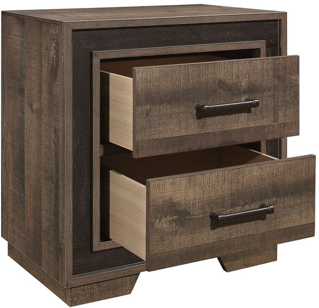 Homelegance® Ellendale Rustic Dark Ebony/Mahogany Nightstand-3