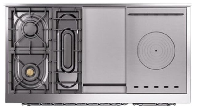 Ilve® Nostalgie II Series 48" Graphite Matte Pro Style Dual Fuel Range-3