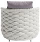 Zuo® Modern Coral Reef Gray/White Aluminum/Olefin Outdoor Accent Chair-4