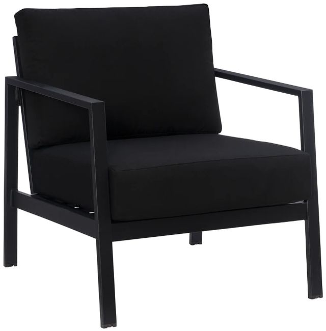 Linon Alora Black Aluminum/Fabric Outdoor Armchair-0