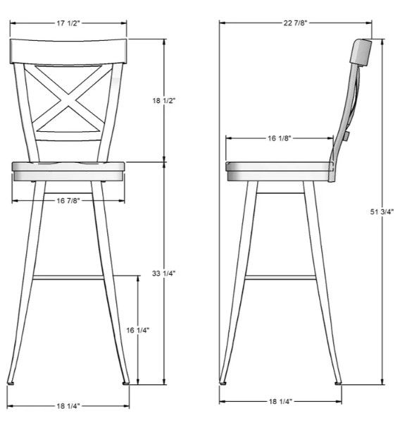 Amisco Customizable Kyle Swivel Spectator Stool-1