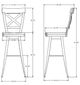 Amisco Customizable Kyle Swivel Spectator Stool-1