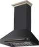 FORNO® Aria Series Alta Qualita 30" Black Wall Mounted Range Hood-3