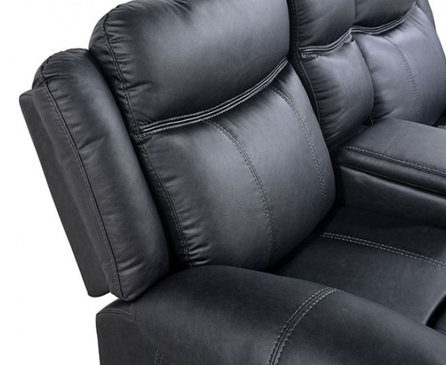 Furniture of America® Agata Black Manual Sofa-4
