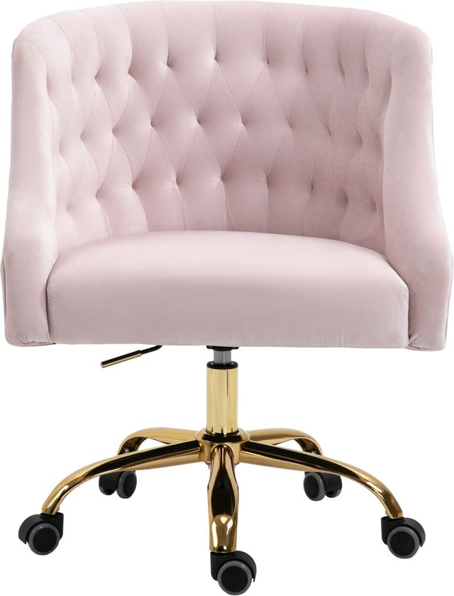 Meridian Furniture Arden Pink Velvet Office Chair-2