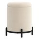 Castor Storage Ottoman in Cream Boucle-0