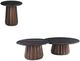 Bassett Mirror Jennings RD Black End Table with Brown Base-2