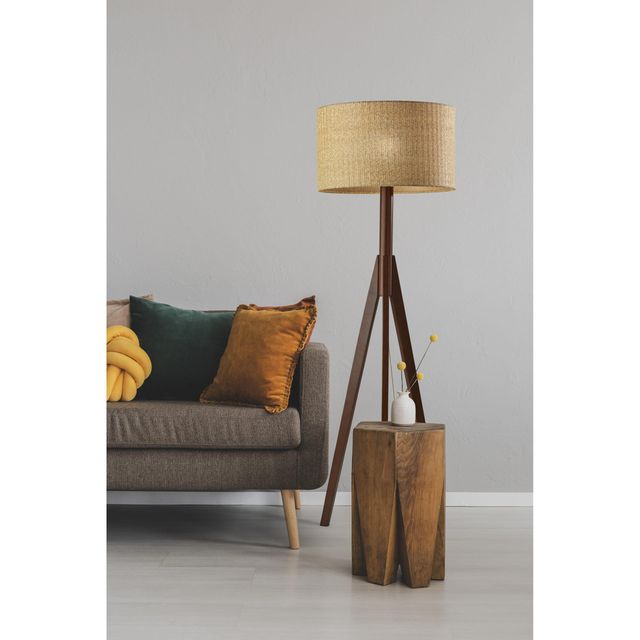 Adesso® Eden Walnut Floor Lamp-1