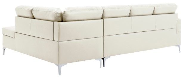 Homelegance® Barrington 3-Piece White Sectional Set with Right Chaise and Ottoman-4