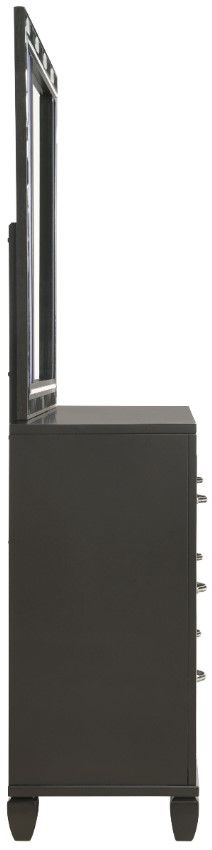 New Classic® Home Furnishings Radiance Black Pearl Dresser and Mirror-4