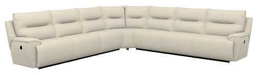 La-Z-Boy® Palmer Oyster Leather Reclining Sectional with Custom Layout Options-0