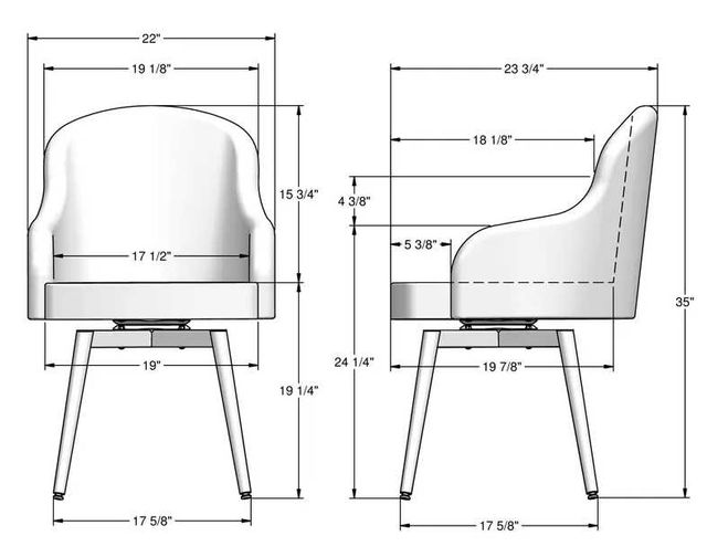Amisco Customizable Weston Swivel Dining Arm Chair-3