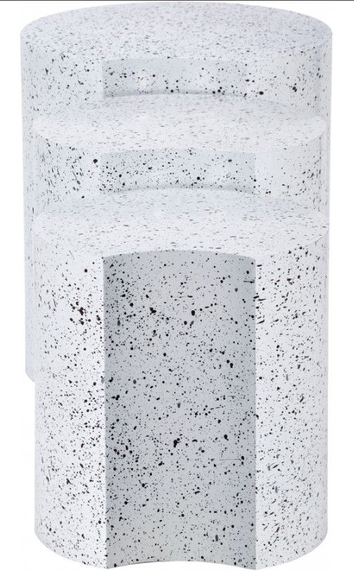 Meridian Furniture Dimple 3-Piece White Modular Nesting End Table Set-2
