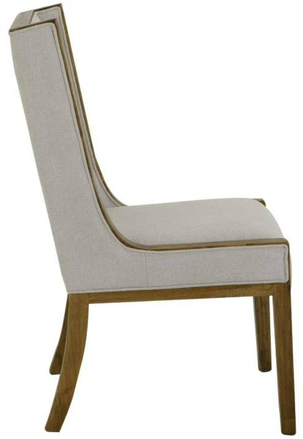 International Furniture Direct Balam Ivory-Stained Brown Side Chair-2