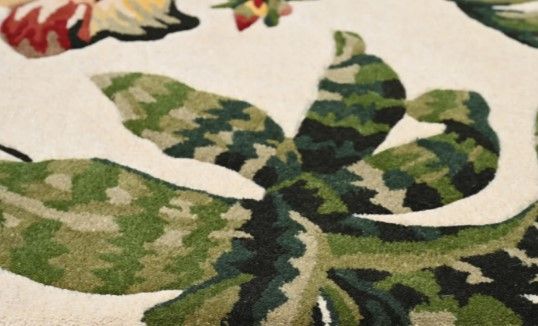 KAS Rugs Cove Ivory Tropical Island 5'x8' Area Rug-4