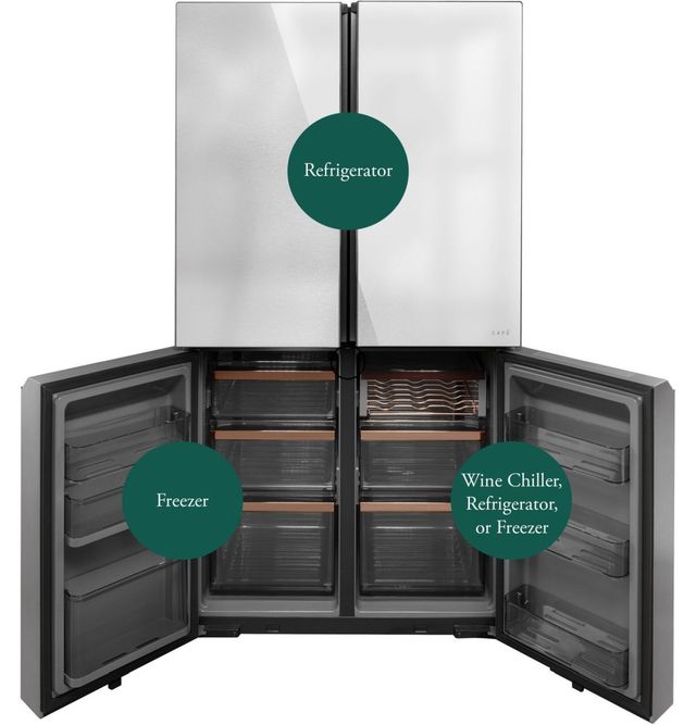 Café™ 36 in. 22.9 Cu. Ft. Platinum Glass Counter Depth French Door Refrigerator-2