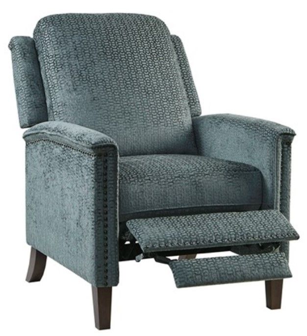 Olliix by Madison Park Salina Charcoal Push Back Recliner-1