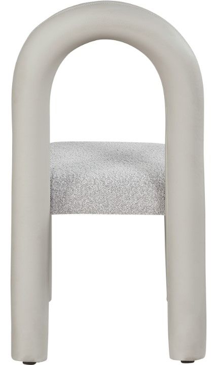 Meridian Furniture Amari Cream/Taupe Leather Upholstered Dining Chair-4