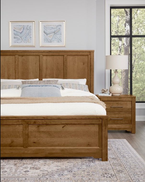 Artisan & Post by Vaughan-Bassett Crafted Cherry by Ben & Erin Napier Medium Cherry King Panel Bed-1