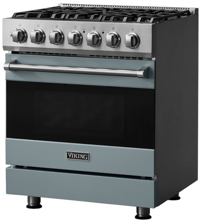 Viking® 3 Series 30" November Sky Pro Style Natural Gas Range-3