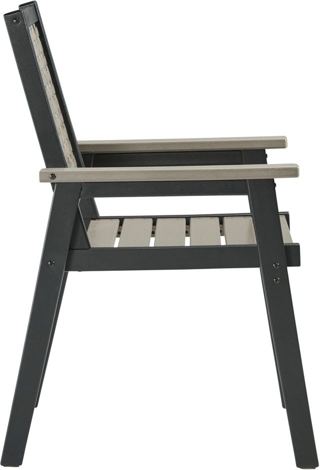 Signature Design by Ashley® Mount Valley Driftwood/Black Outdoor Arm Chair-3